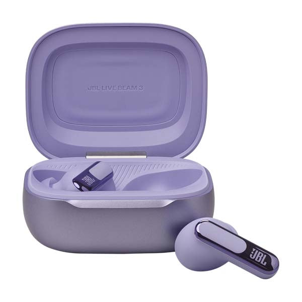 JBL Live Beam 3 True Wireless Noise Cancelling Closed-Stick Earbuds (Purple) – TechCure India