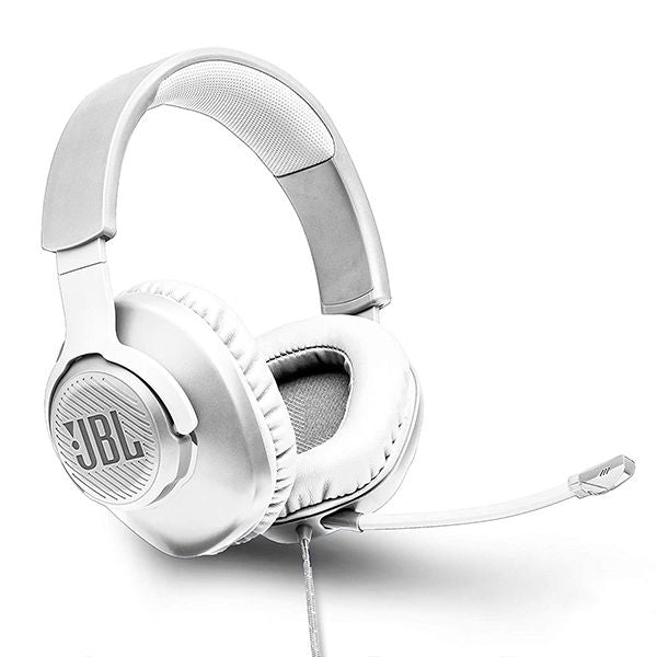 JBL Quantum 100, Wired Over Ear Gaming Headphones with mic, White – TechCure India