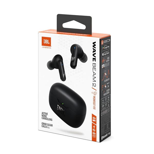 JBL Wave Beam 2 Ear Buds Wireless Bluetooth V5.3 Active Noise Cancellation Earbuds (Black) – TechCure India