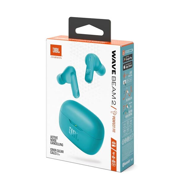 JBL Wave Beam 2 Ear Buds Wireless Bluetooth V5.3 Active Noise Cancellation Earbuds (Blue) – TechCure India