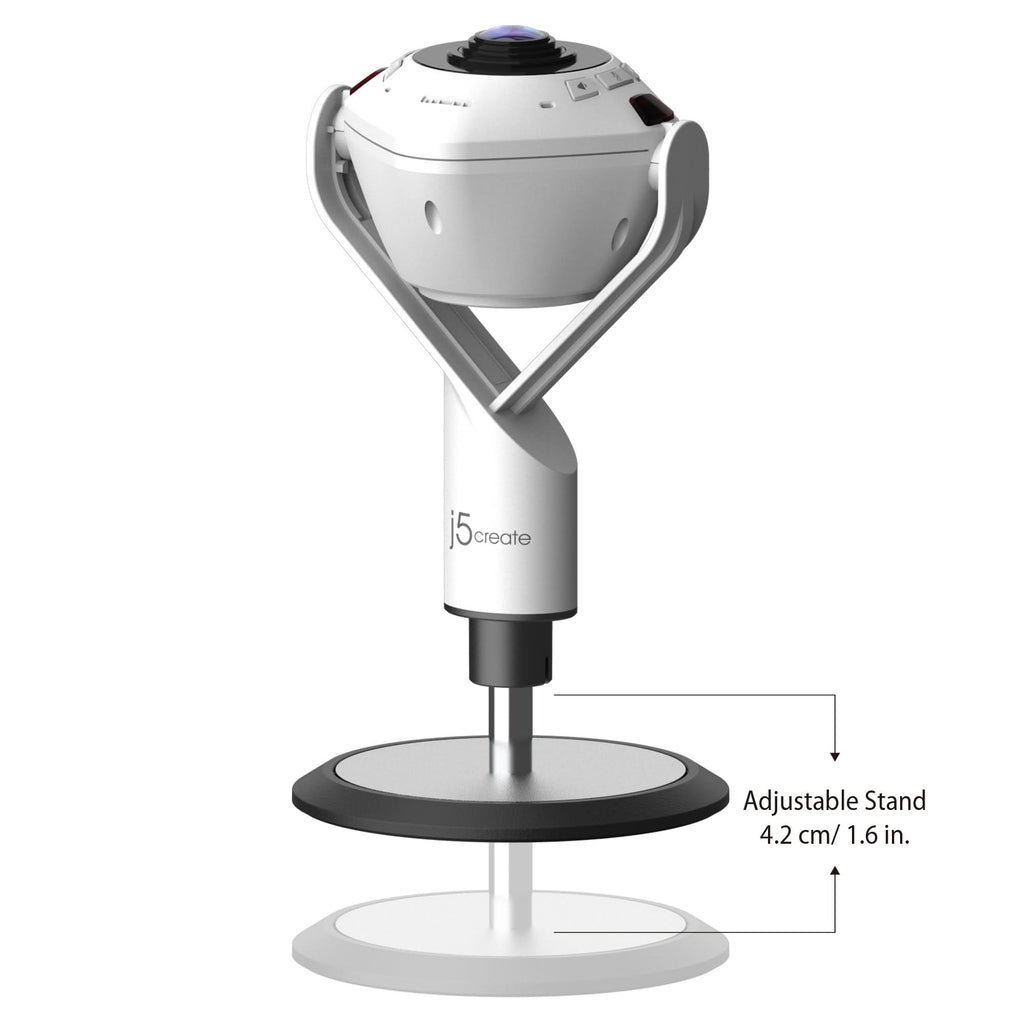 J5CREATE 360 AI-Powered Webcam with Speakerphone JVU368 – TechCure India