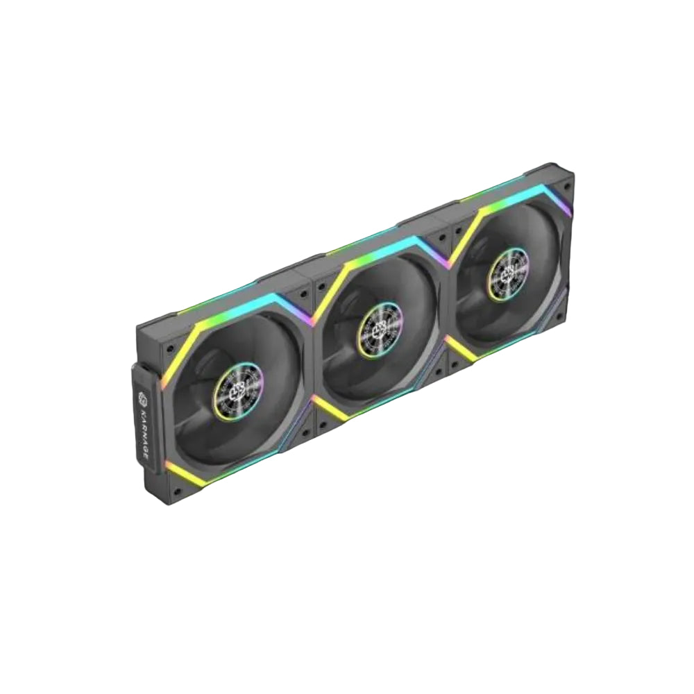 KARNAGE lgnite V3 ARGB Case Fan Kit ( Black ) ( Triple Pack ) – TechCure India