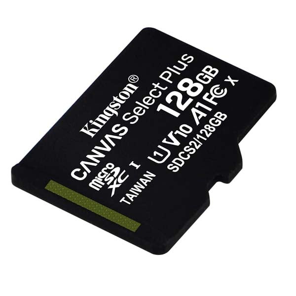 Kingston 128GB microSDHC Canvas Select Plus 100MB/s Read A1 Class 10 UHS-I Memory Card w/o Adapter – TechCure India