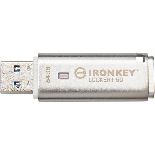 Kingston 64GB IronKey Locker+ 50 USB Type-A Flash Drive – TechCure India