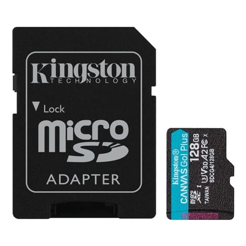 Kingston Canvas Go Plus microSD Memory Card 128GB with Adapter – TechCure India