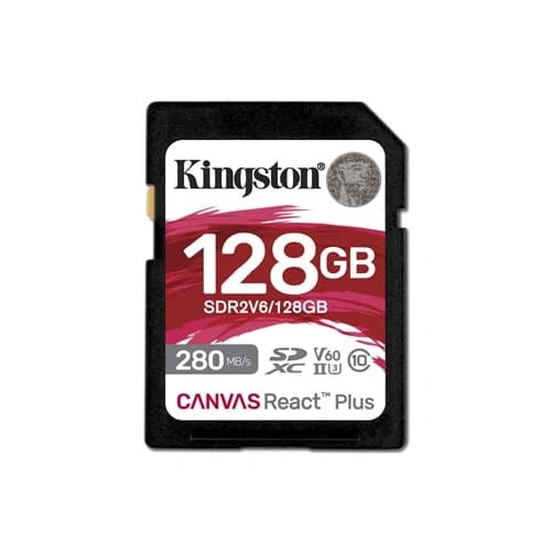 Kingston Canvas React Plus V60 128GB SD Memory Card – TechCure India