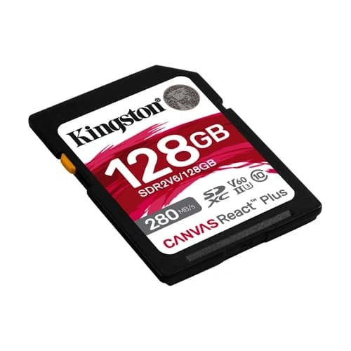 Kingston Canvas React Plus V60 128GB SD Memory Card – TechCure India