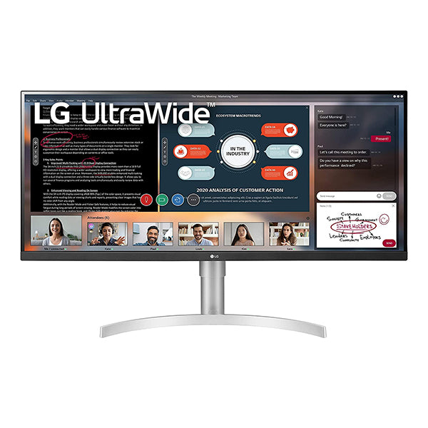 LG 34WN650-W UltraWide Monitor 34" 21:9 FHD (2560 x 1080) IPS Display, VESA DisplayHDR 400, AMD FreeSync, 3-Side Virtually Borderless Design - Silver – TechCure India