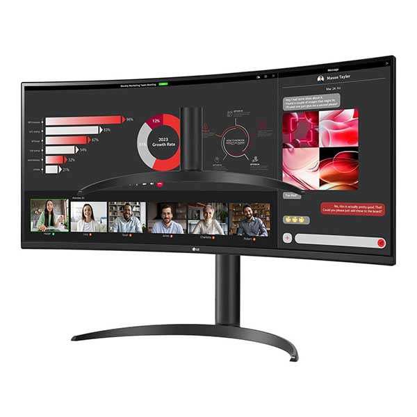LG 34WR55QC-B 34" Curved UltraWide WQHD HDR 10 100Hz Monitor (Black) – TechCure India