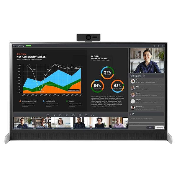 LG Libero Monitor 27 Inch QHD with Detachable Full HD Detachable Webcam, Built-in Speakers and USB C connectivity with 65W Power Delivery (27BQ70QC-S) – TechCure India