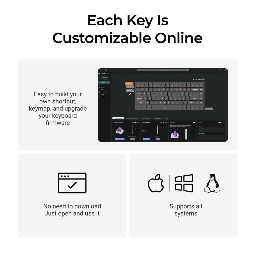 Keychron K2 HE Wireless Magnetic Switch Custom Keyboard – TechCure India