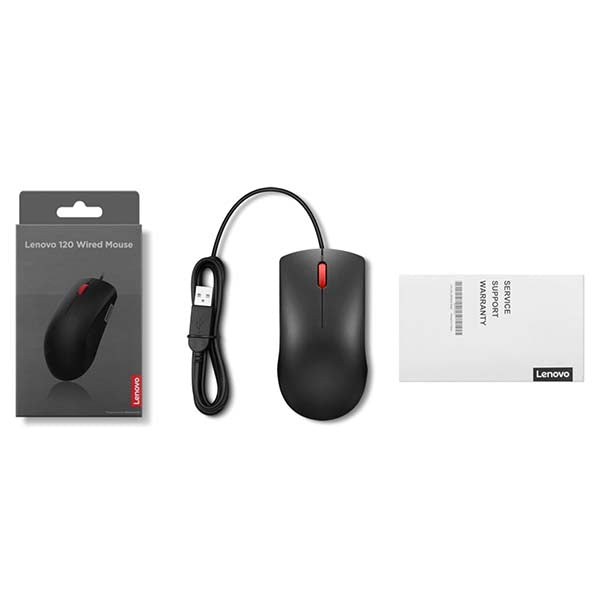 Lenovo 120 Wired Plug & Play USB Mouse – TechCure India