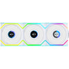 LIAN LI Uni Fan SL120 LCD 120mm ARGB Wireless Cabinet Fan (White) (Triple Pack)