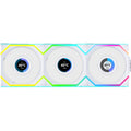 LIAN LI Uni Fan SL120 LCD 120mm ARGB Wireless Cabinet Fan (White) (Triple Pack)