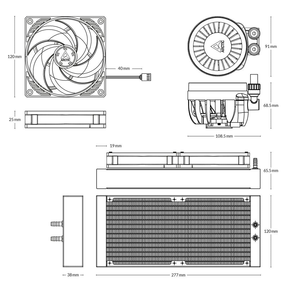 ARCTIC Liquid Freezer III 240mm CPU Liquid Cooler ( Black ) ( Liquid Freezer 3 ) - 6
