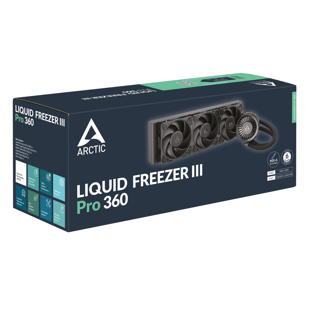 ARCTIC LIQUID FREEZER III PRO 360 - AIO CPU COOLER, 3 X 120 MM WATER COOLING ACFRE00180A – TechCure India