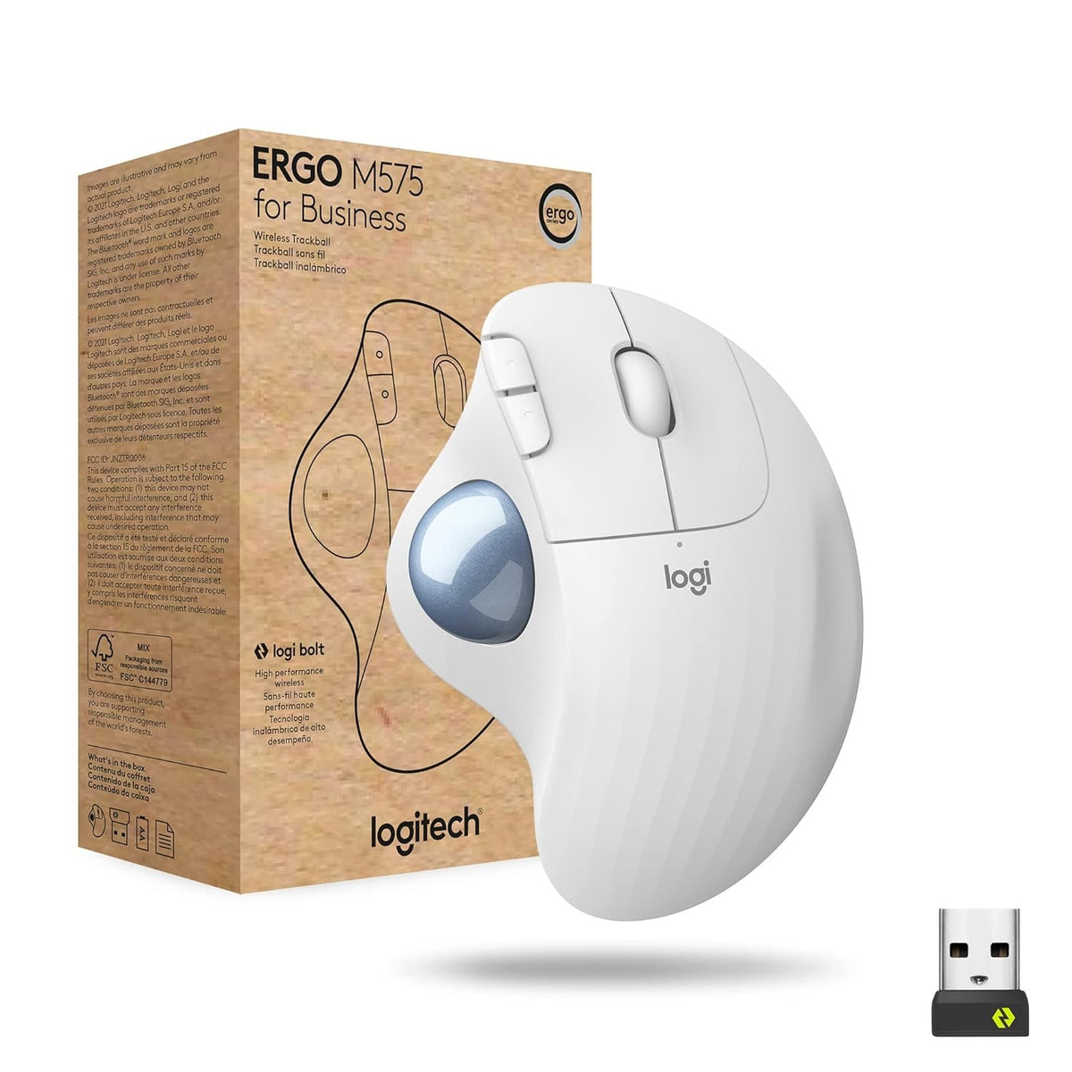 Logitech ERGO M575 Wireless Trackball for Business (Off-White) – TechCure India