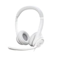 Logitech H390 Wired On Ear Headset for PC/Laptop, Stereo Headphones with Noise Cancelling Microphone (White) – TechCure India