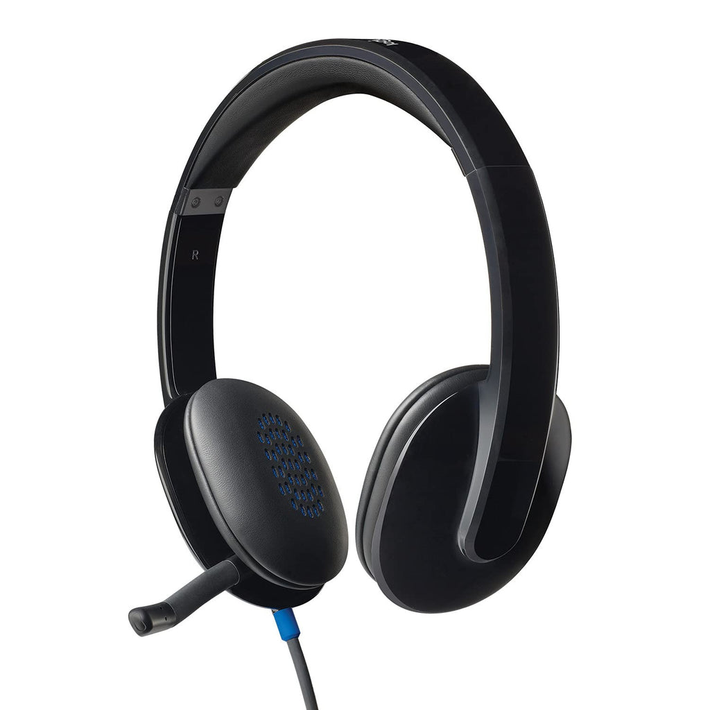 Logitech H540 Stereo Wired On Ear Headphones With Mic (Black) – TechCure India