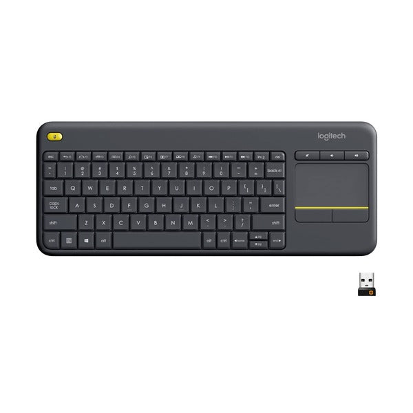 Logitech K400 Plus Wireless Touch Keyboard (Black) – TechCure India
