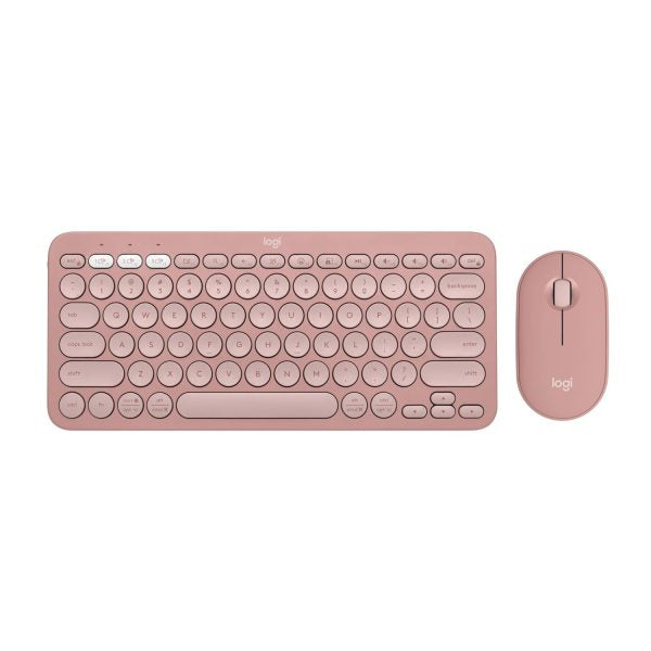 Logitech Pebble 2 Wireless Keyboard and Mouse Combo (Rose) – TechCure India