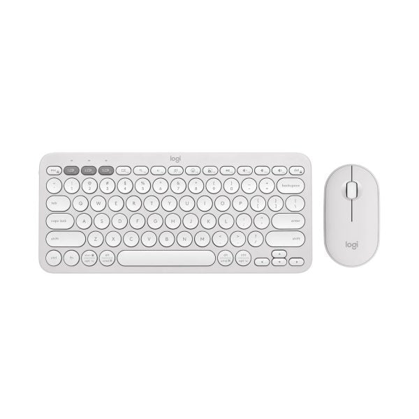 Logitech Pebble 2 Wireless Keyboard and Mouse Combo For Mac (White) – TechCure India