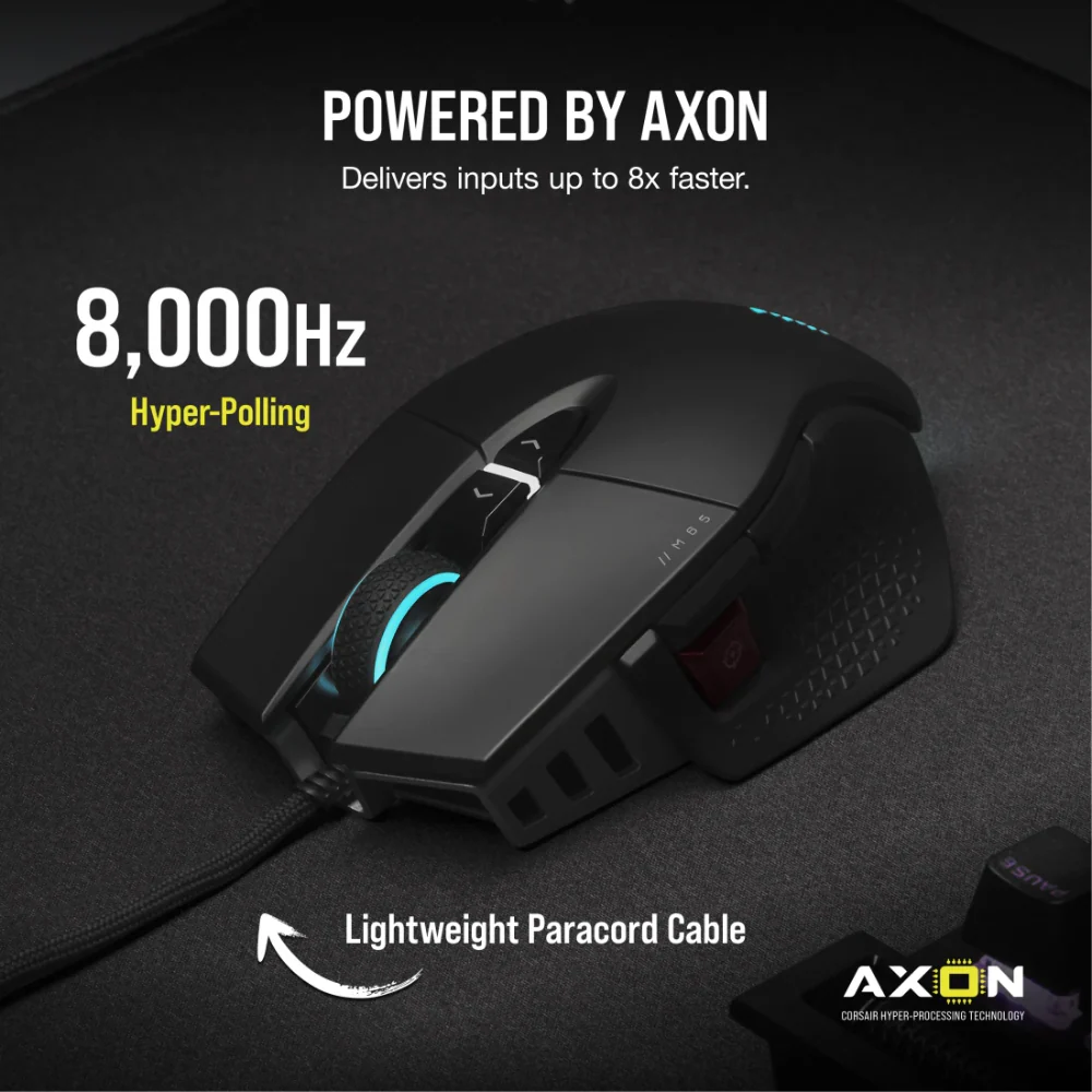 CORSAIR M65 RGB Ultra WIred Ergonomic Gaming Mouse ( Black ) ( 26000DPI / 8 Macro Buttons ) - 2