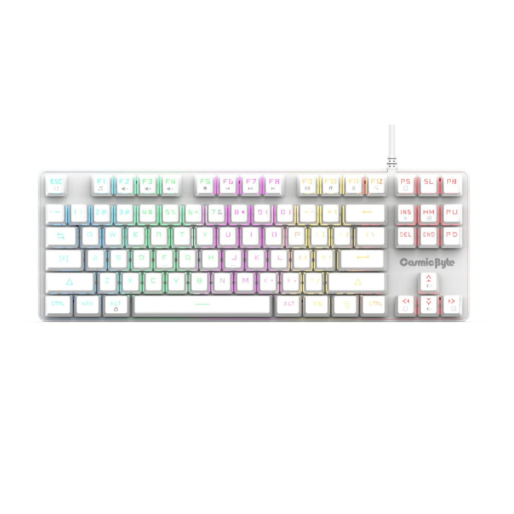 COSMIC BYTE CB-GK-37 FIREFLY (WHITE) GAMING KEYBOARD RGB RED SWITCH WHITE – TechCure India