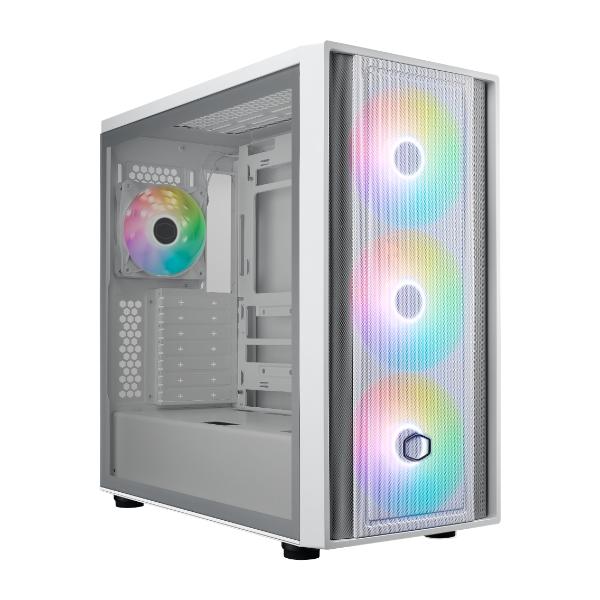 Cooler Master MasterBox 600 ARGB Tempered Glass ATX Cabinet White – TechCure India
