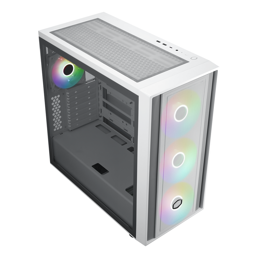 COOLER MASTER MB600 ARGB ATX Mid Tower Cabinet (White) – TechCure India