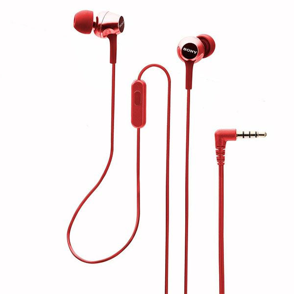Sony MDR-EX155AP Wired in Ear Headphone with Mic - Red – TechCure India