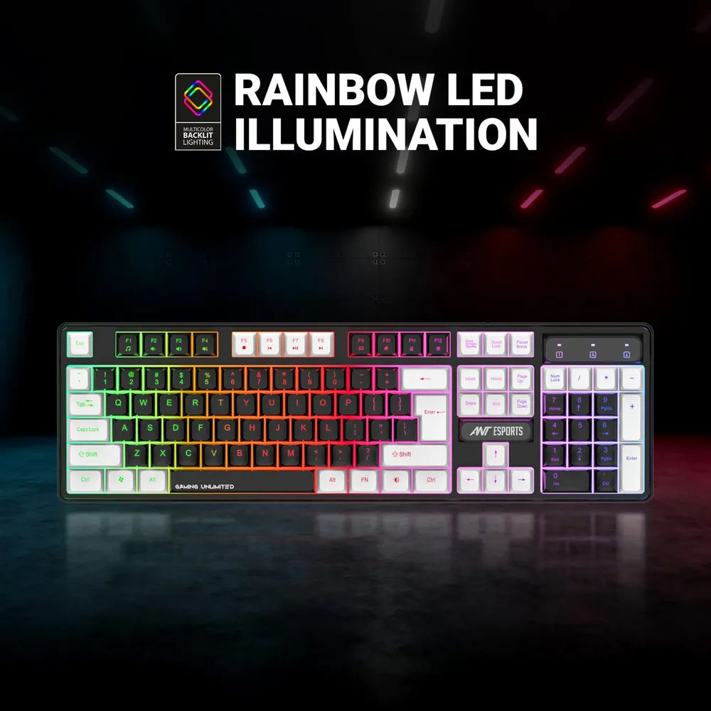 ANT ESPORTS MK1450 Full Size Membrane Wired Gaming Keyboard ( Black ) - 4