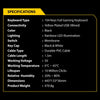 ANT ESPORTS MK1450 Full Size Membrane Wired Gaming Keyboard ( Black ) - 5