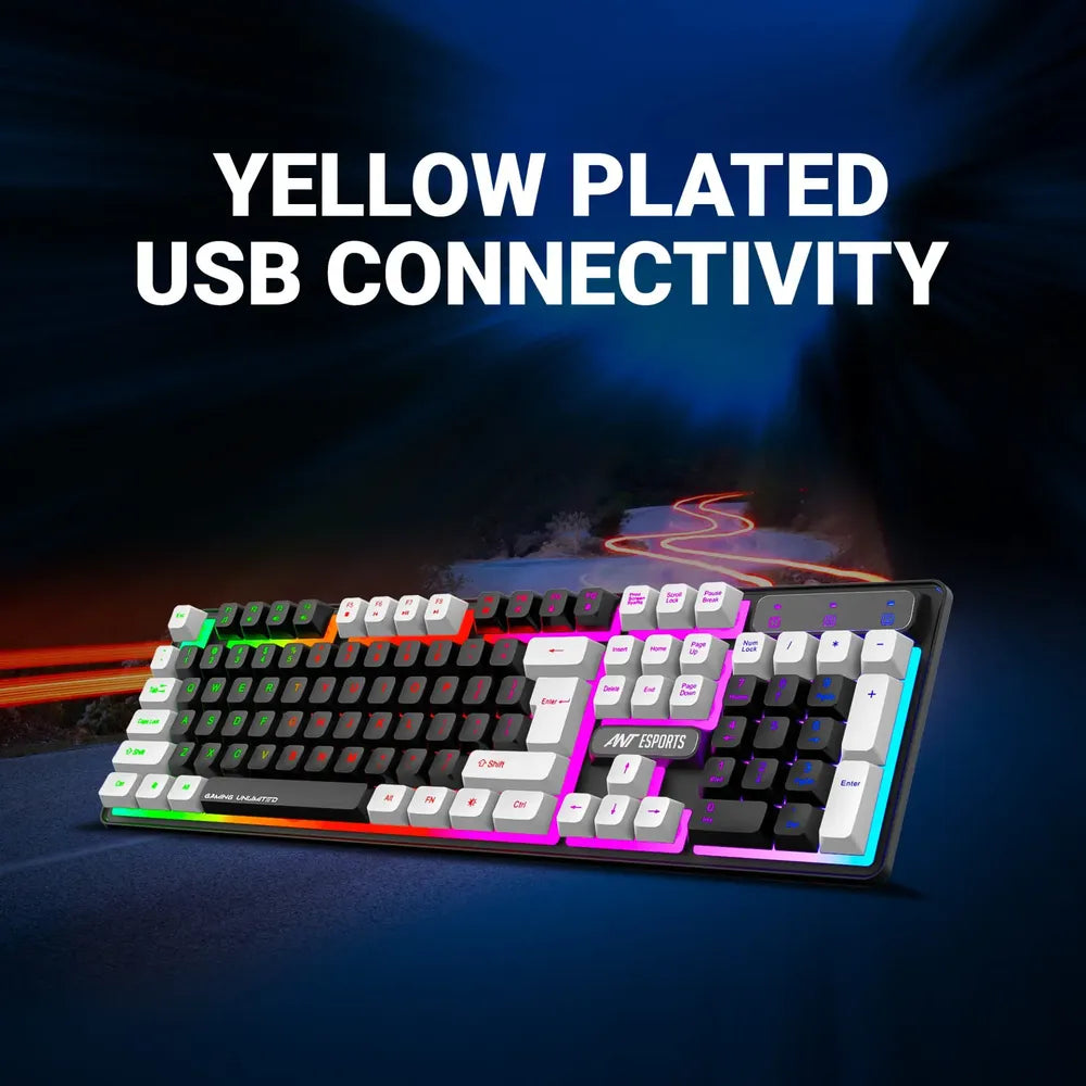 ANT ESPORTS MK1450 Full Size Membrane Wired Gaming Keyboard ( Black ) - 6