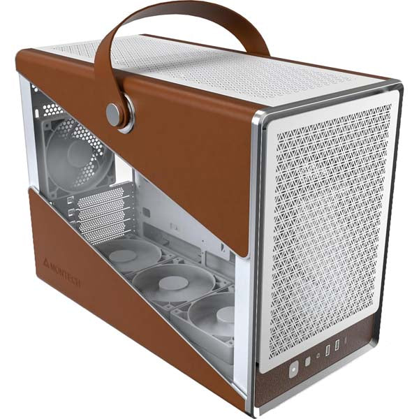 MONTECH Heritage PRO mATX Compact Leather Gaming Chassis with Signature Handle Design (White) – TechCure India