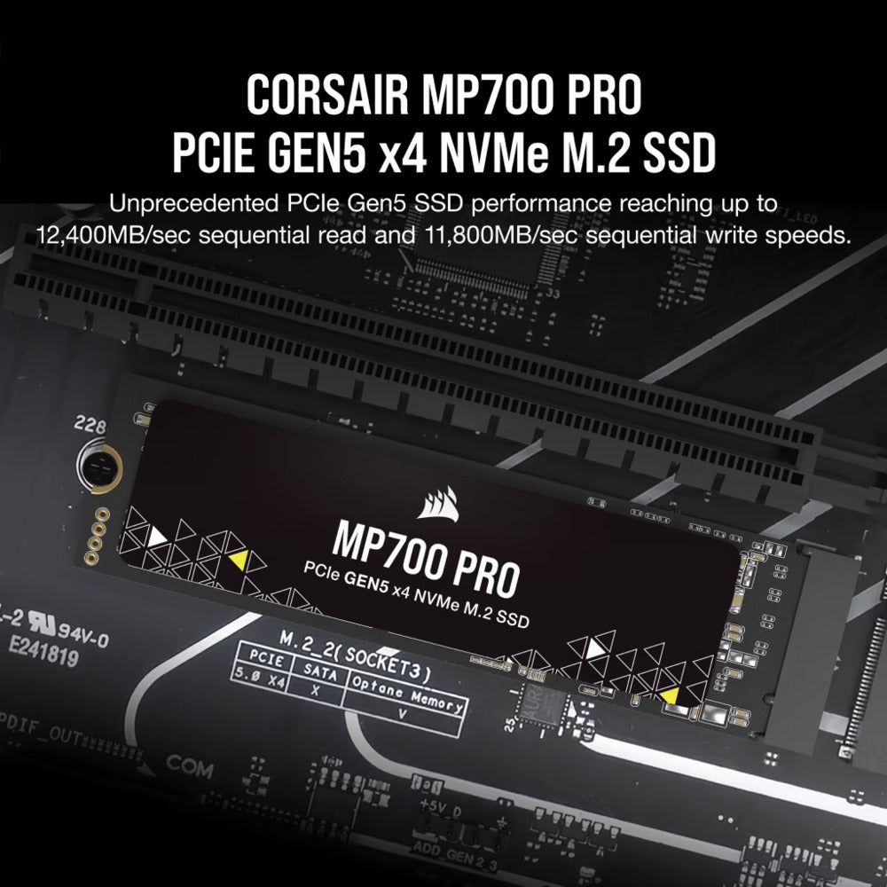 CORSAIR MP700 Pro 1TB M.2 NVME Gen5 Internal Solid State Drive ( SSD ) - 2