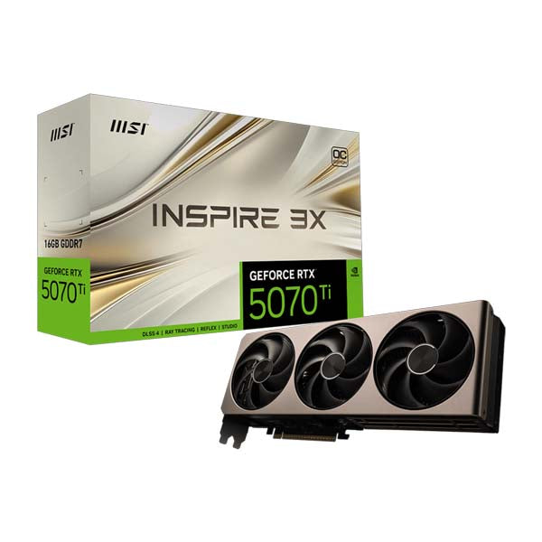 MSI RTX 5070 Ti Inspire 3X OC 16GB GDDR7 Graphics Card (G507T-16I3C) – TechCure India