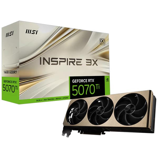 MSI GeForce RTX 5070 Ti Inspire 3X OC Plus 16GB GDDR7 Graphics Card – TechCure India