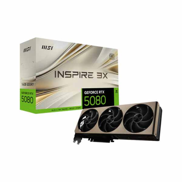 MSI GeForce RTX 5080 Inspire 3X OC 16GB GDDR7 Graphics Card – TechCure India