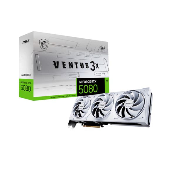 MSI GeForce RTX 5080 Ventus 3X OC White 16GB GDDR7 Graphic Card – TechCure India