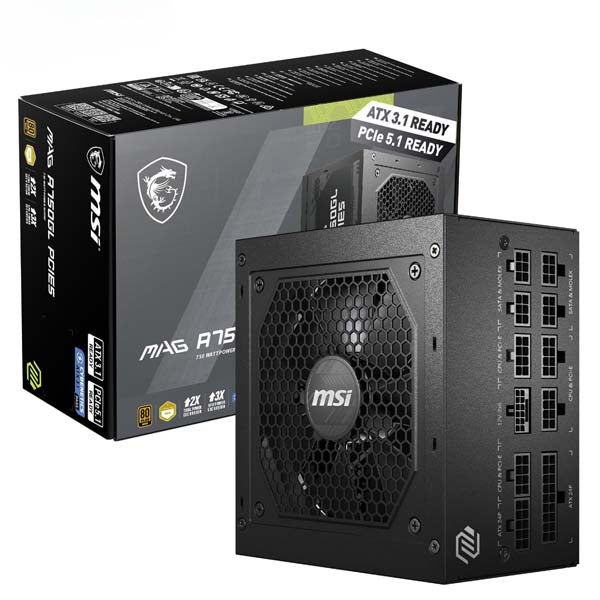 MSI MAG A750GL PCIE5 ATX 3.1 Fully Modular Smps – TechCure India