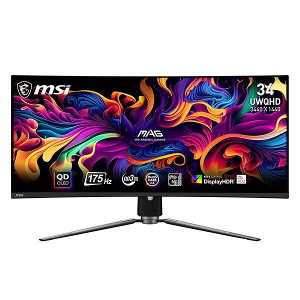 MSI MAG 341CQP QD-OLED 34 inch Curved OLED Gaming Monitor – TechCure India