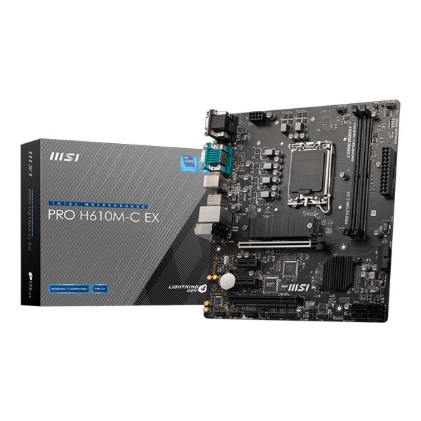 MSI PRO H610M-C EX DDR5 LGA 1700 M-ATX Motherboard – TechCure India