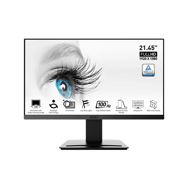 MSI PRO MP223 E2 21.45" Full HD Business Monitor – TechCure India