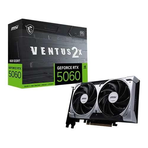 MSI GEFORCE RTX 5060 VENTUS 2X OC 8GB GRAPHIC CARD – TechCure India