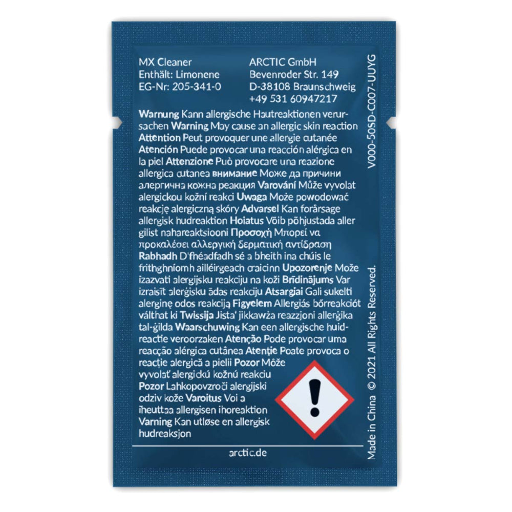 ARCTIC MX Cleaner Thermal Compounds Removing Wipes ( 40 Pieces ) – TechCure India