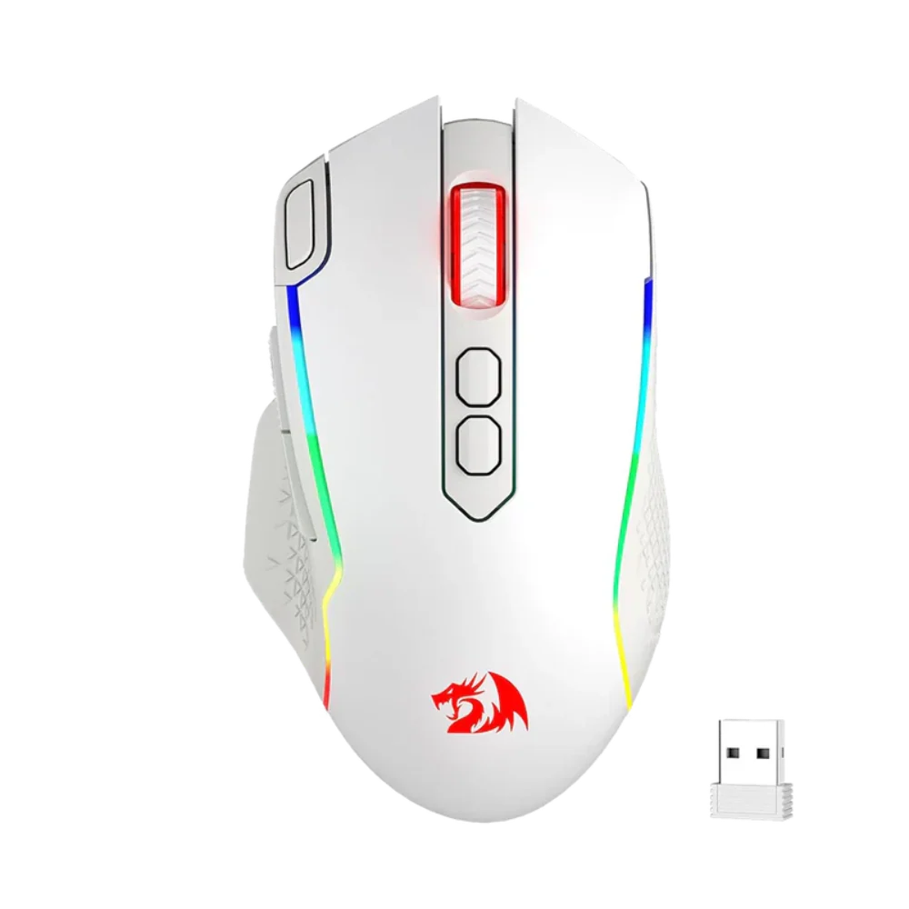 REDRAGON TAIPAN Pro M810 Wired / Wireless Ambidextrous Gaming Mouse ( Taipan Pro M810 Pro-1 ) ( 10000DPI / 8 Macro Button ) ( White ) – TechCure India