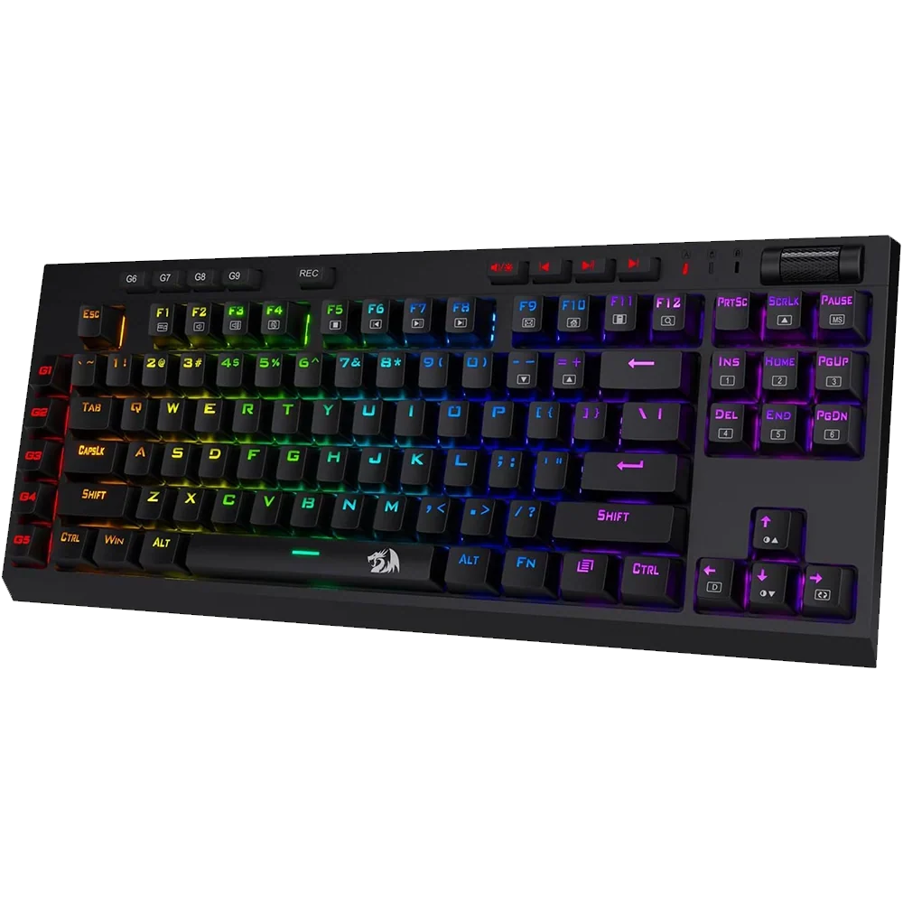 REDRAGON K596 Vishnu Pro TLK Tri-Mode Wireless Mechanical RGB Wireless Gaming Keyboard ( Black ) ( Red Mechanical Switches ) ( VISHNU-K596-PRO ) – TechCure India