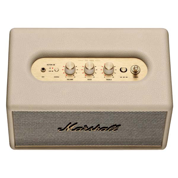 Marshall Acton III 60W Wired Connectivity Stereo Home Speakers with Bluetooth 5.2 & RCA or 3.5mm Input (Cream) – TechCure India