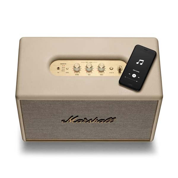Marshall Woburn III Wireless Bluetooth Powered Speaker (Cream) – TechCure India